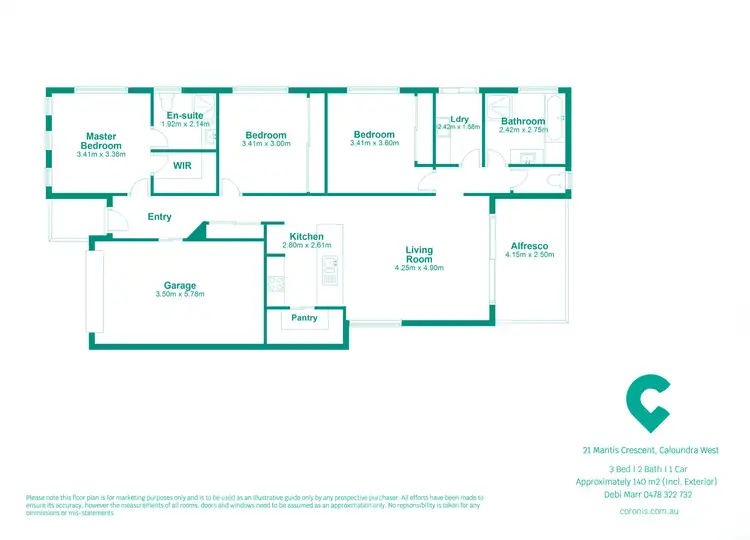 Floorplan of Homely house listing, 21 Mantis Crescent, Caloundra West QLD 4551