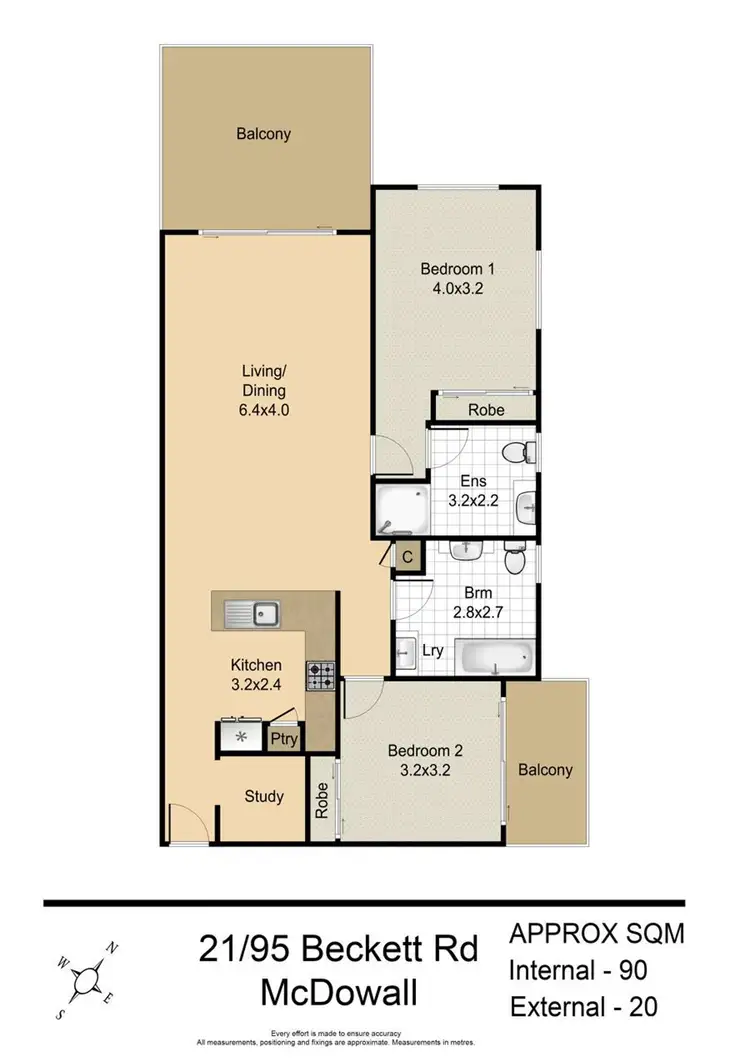 Floorplan of Homely unit listing, 21/95 Beckett Road, Mcdowall QLD 4053