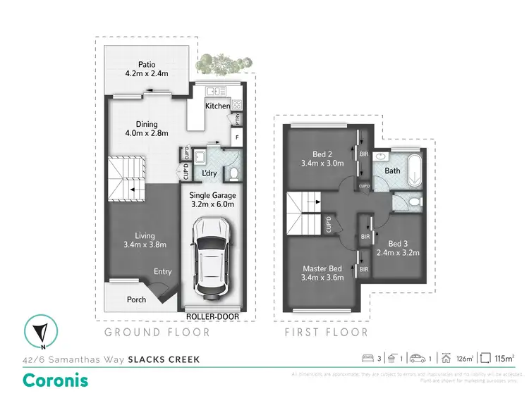 Floorplan of Homely townhouse listing, 42/6 Samanthas Way, Slacks Creek QLD 4127