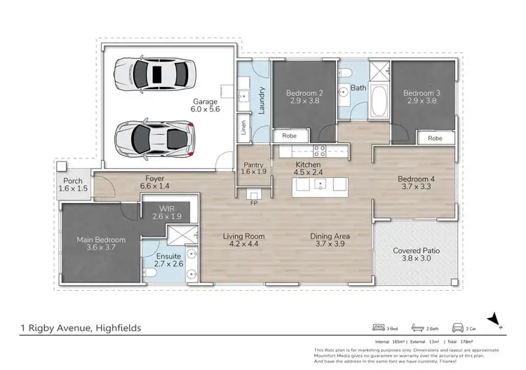 Floorplan of Homely house listing, 1 Rigby Avenue, Highfields QLD 4352