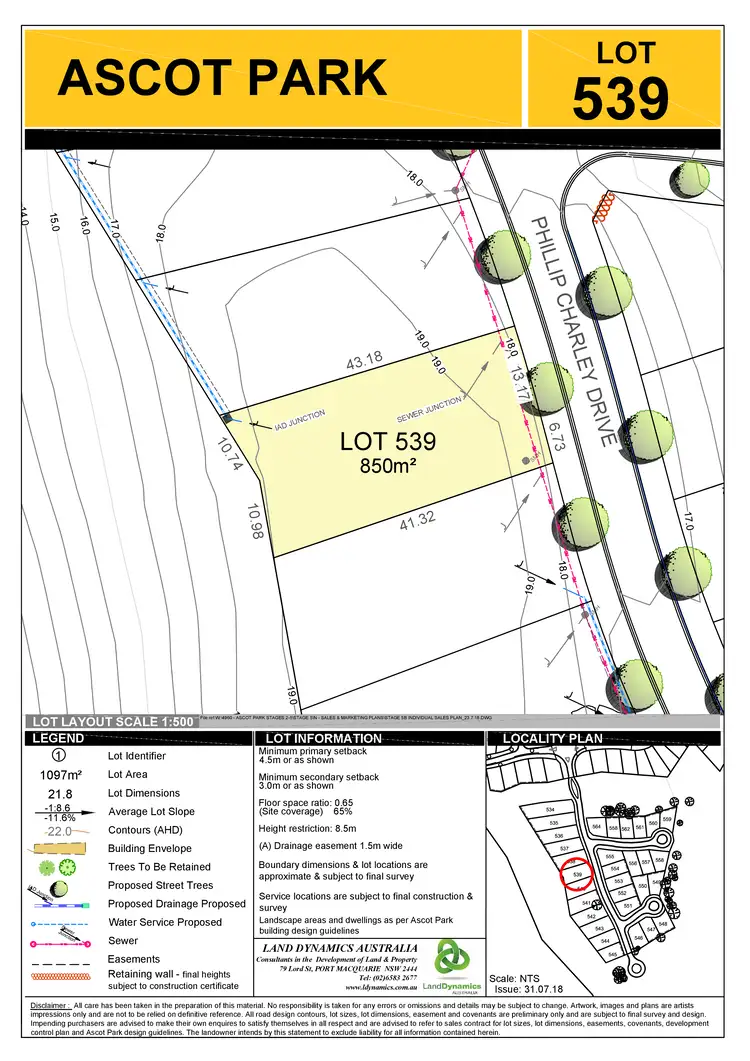 Floorplan of Homely land listing, 146 Philip Charley Drive (Lot 539 Ascot Park), Port Macquarie NSW 2444