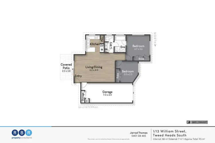 Floorplan of Homely unit listing, 1/13 William Street, Tweed Heads South NSW 2486
