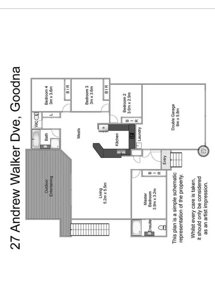 Floorplan of Homely house listing, 27 Andrew Walker Drive, Goodna QLD 4300