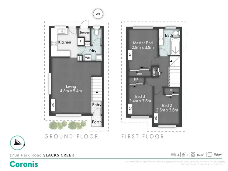 Floorplan of Homely townhouse listing, 2/65 Park Road, Slacks Creek QLD 4127