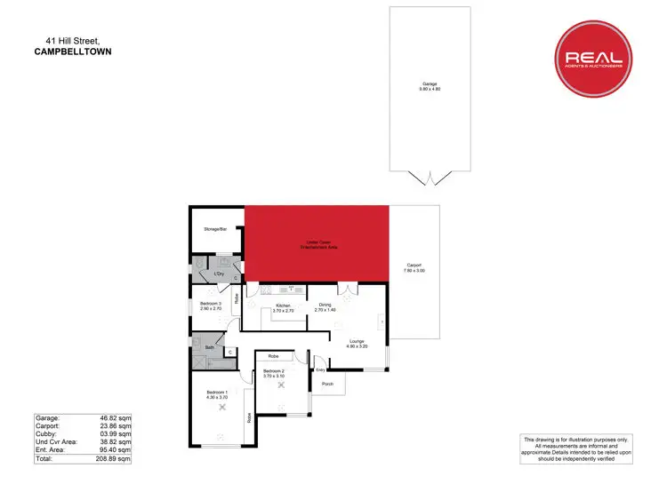 Floorplan of Homely house listing, 41 Hill Street, Campbelltown SA 5074