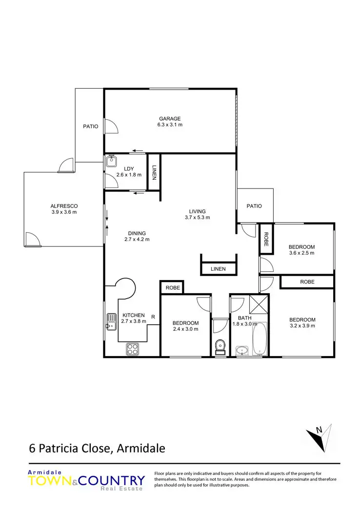 Floorplan of Homely house listing, 6 Patricia Close, Armidale NSW 2350
