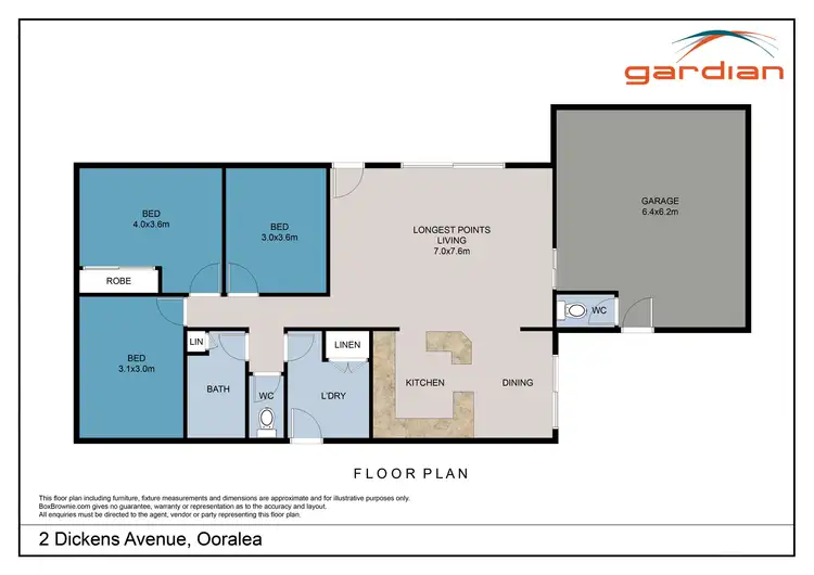 Floorplan of Homely house listing, 2 Dickens Avenue, Ooralea QLD 4740