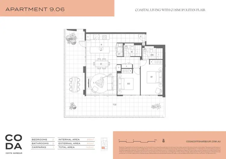 Floorplan of Homely apartment listing, 9.06/15-31 Harbour Drive, Coffs Harbour NSW 2450