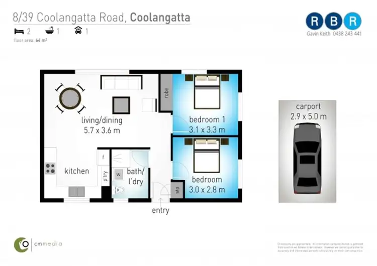 Floorplan of Homely unit listing, 8/39 Coolangatta Road, Coolangatta QLD 4225