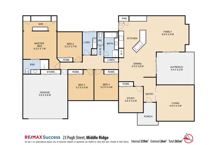 Floorplan of Homely house listing, 23 Pugh Street, Middle Ridge QLD 4350