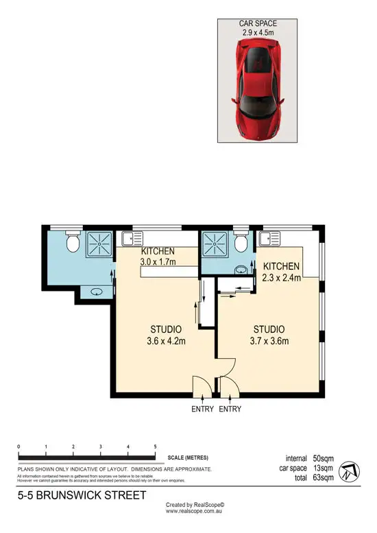 Floorplan of Homely unit listing, Lot 5/5 Brunswick Street, Fortitude Valley QLD 4006