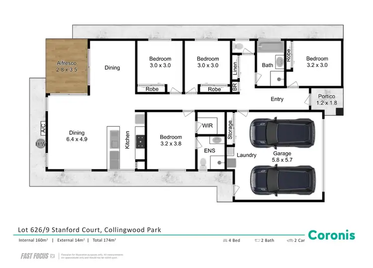 Floorplan of Homely house listing, 9 Stanford Court, Collingwood Park QLD 4301