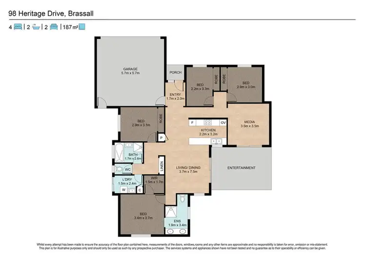 Floorplan of Homely house listing, 98 Heritage Drive, Brassall QLD 4305