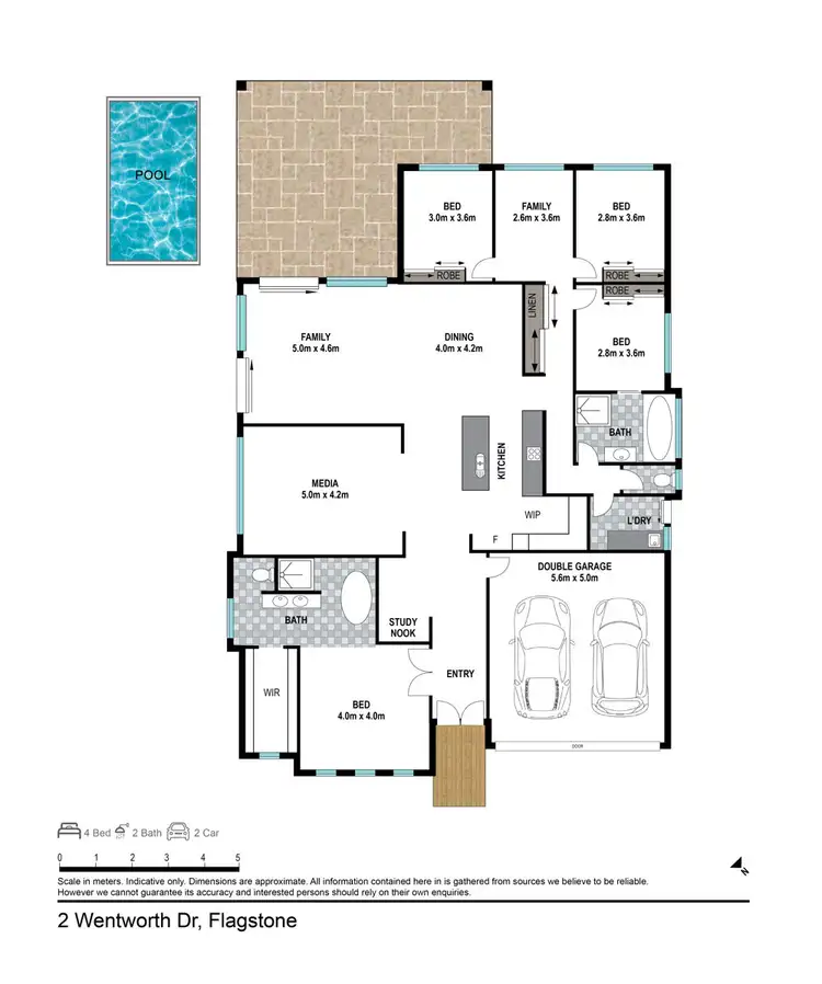 Floorplan of Homely house listing, 2 Wentworth Drive, Flagstone QLD 4280