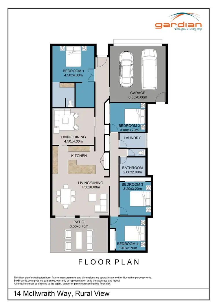 Floorplan of Homely house listing, 14 Mcilwraith Way, Rural View QLD 4740