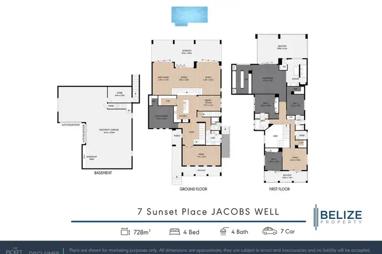 Floorplan of Homely house listing, 7 Sunset Place, Jacobs Well QLD 4208