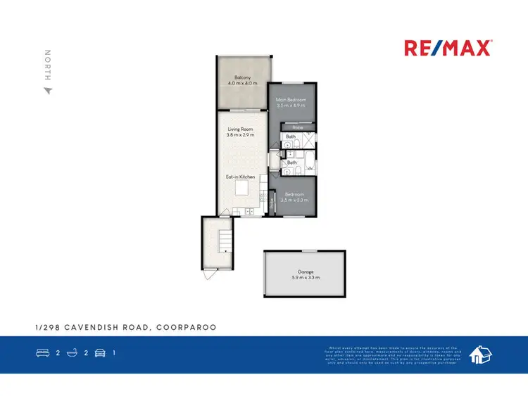 Floorplan of Homely unit listing, 1/298 Cavendish Road, Coorparoo QLD 4151