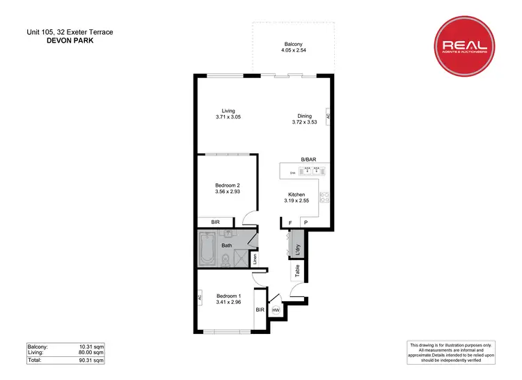 Floorplan of Homely unit listing, 105/32 Exeter Terrace, Devon Park SA 5008