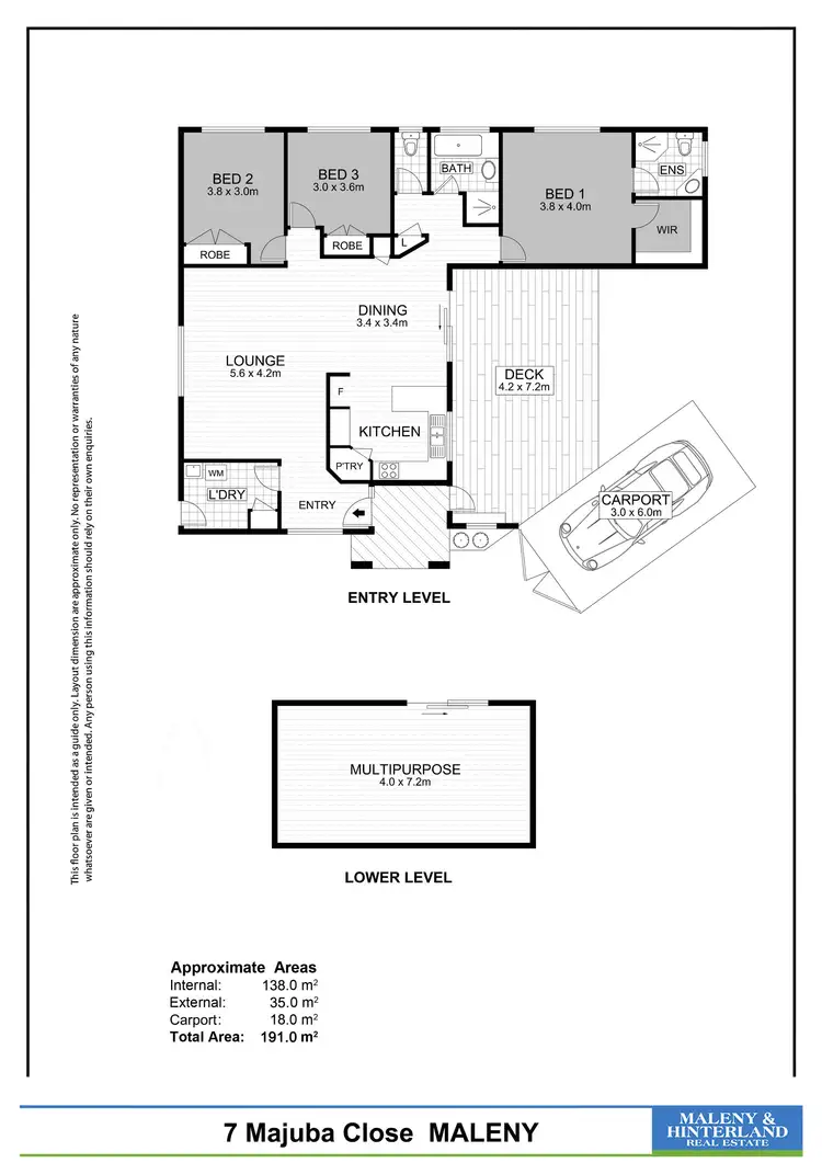 Floorplan of Homely house listing, 7 Majuba Close, Maleny QLD 4552