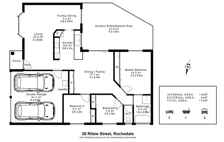 Floorplan of Homely house listing, 26 Ritsie Street, Rochedale South QLD 4123
