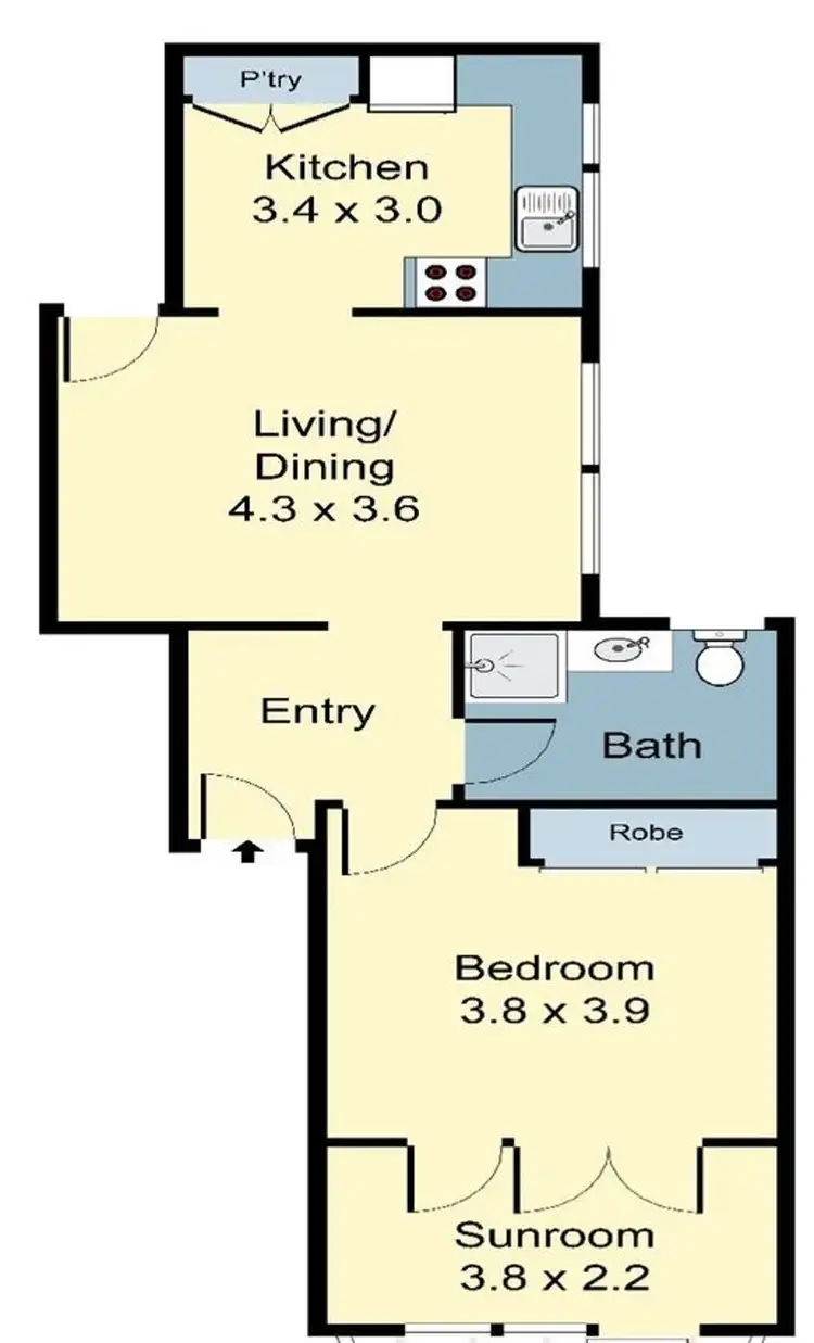 Floorplan of Homely apartment listing, 1/15 Kurrawa Ave, Coogee NSW 2034