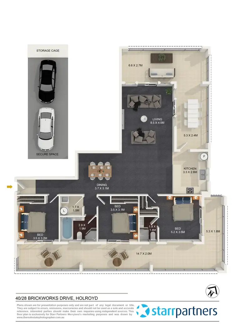 Floorplan of Homely unit listing, 40/28 Brickworks Drive, Holroyd NSW 2142