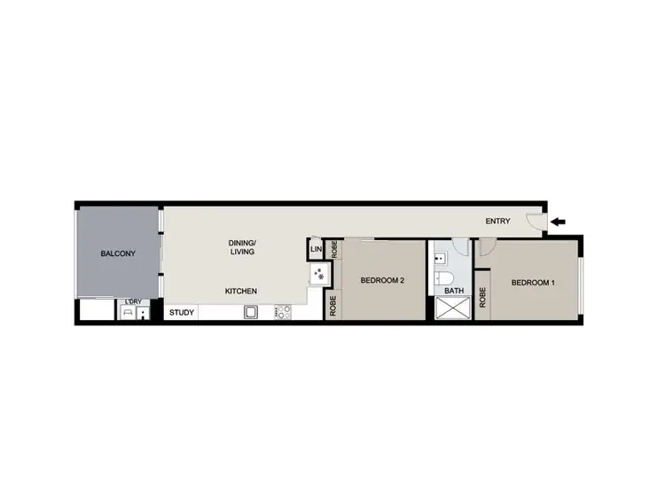 Floorplan of Homely unit listing, L2/29 Robertson Street, Fortitude Valley QLD 4006