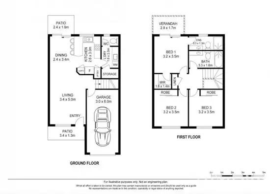 Floorplan of Homely townhouse listing, 28/26-28 Petersen Road, Morayfield QLD 4506