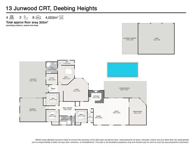 Floorplan of Homely house listing, 13 Junwood Court, Deebing Heights QLD 4306