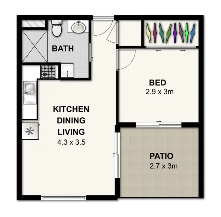 Floorplan of Homely house listing, 6/386 Zillmere Road, Zillmere QLD 4034