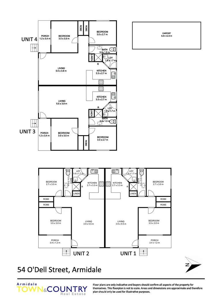 Floorplan of Homely house listing, 1-4/54 O'Dell Street, Armidale NSW 2350