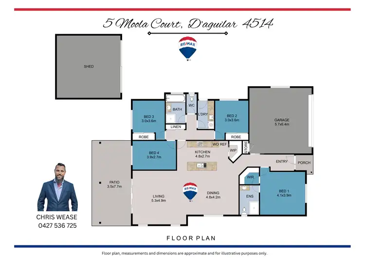 Floorplan of Homely house listing, 5 Moola Court, D'aguilar QLD 4514