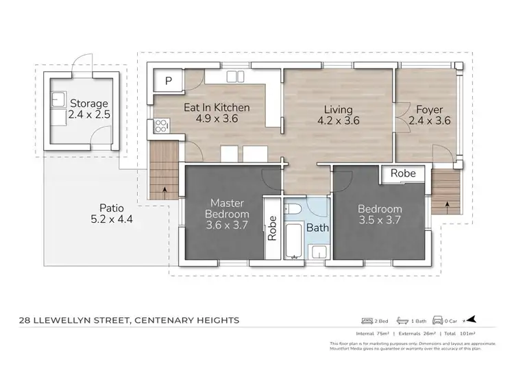 Floorplan of Homely house listing, 28 Llewellyn Street, Centenary Heights QLD 4350