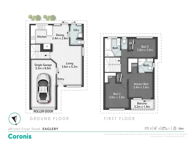 Floorplan of Homely townhouse listing, 46/202 Fryar Road, Eagleby QLD 4207