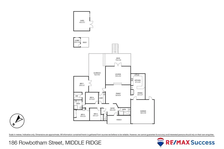 Floorplan of Homely house listing, 186 Rowbotham Street, Middle Ridge QLD 4350