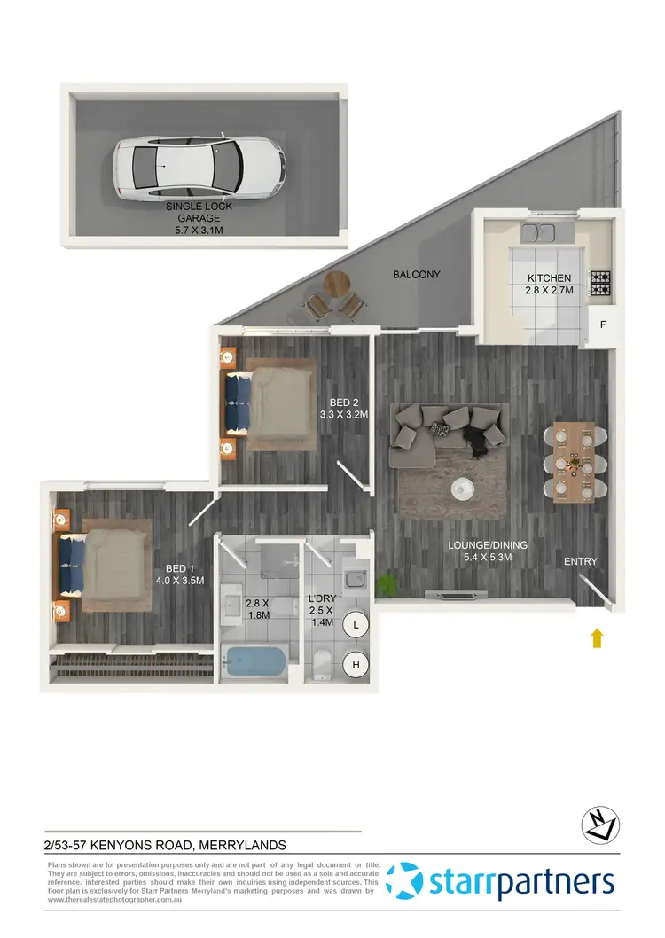 Floorplan of Homely unit listing, 2/53-57 Kenyons Road, Merrylands NSW 2160