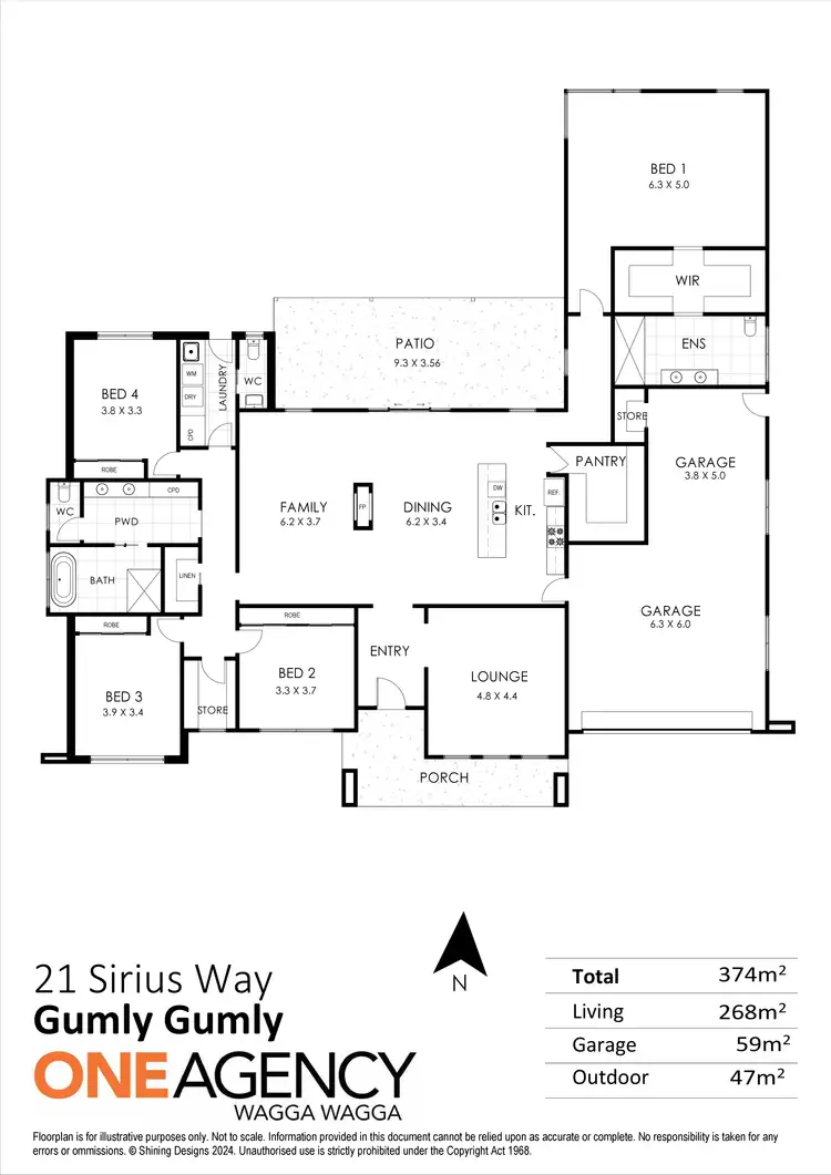 Floorplan of Homely house listing, 21 SIRIUS WAY, Gumly Gumly NSW 2652
