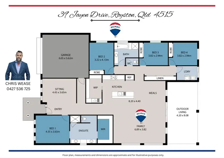 Floorplan of Homely rural property listing, 39 Jayen Drive, Royston QLD 4515