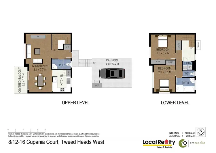 Floorplan of Homely townhouse listing, 8/12-16 Cupania Court, Tweed Heads West NSW 2485
