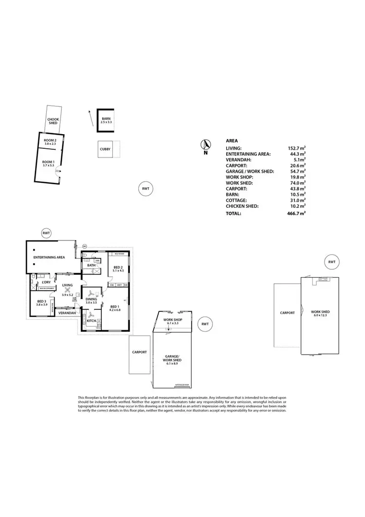 Floorplan of Homely rural property listing, 59-61 Chaucer Street, Murray Bridge SA 5253