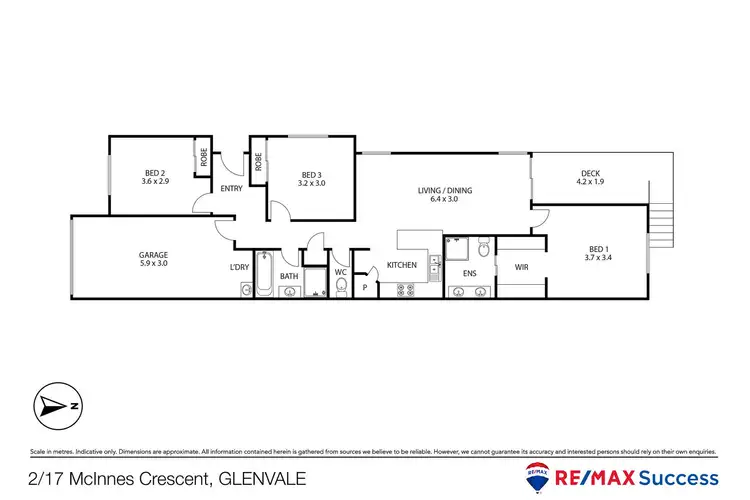 Floorplan of Homely unit listing, 2/17 McInnes Crescent, Glenvale QLD 4350