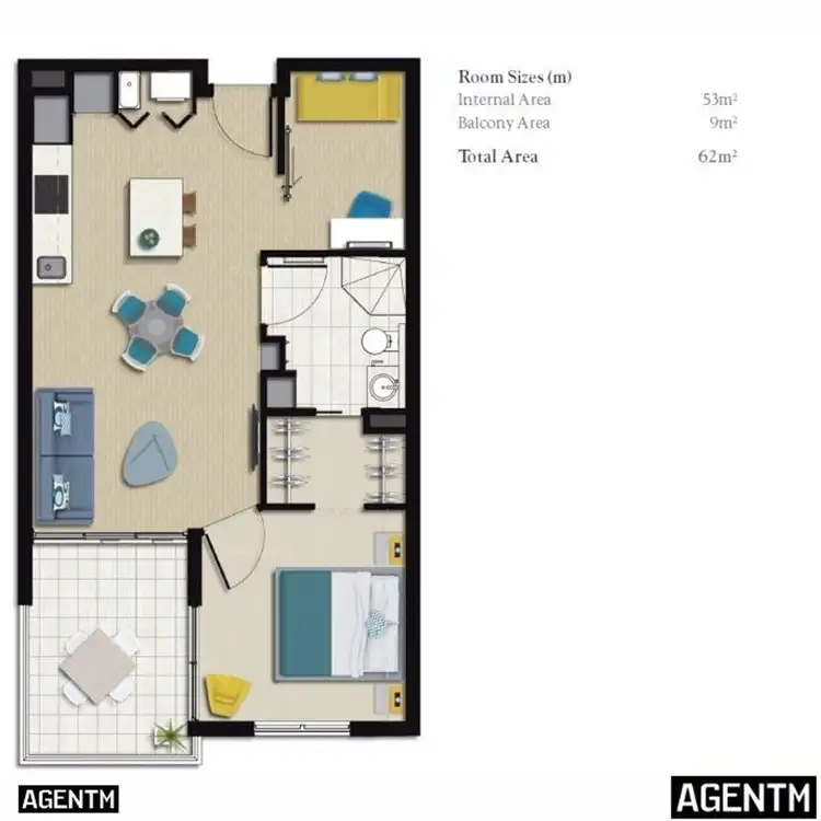 Floorplan of Homely apartment listing, 1609/510 St Pauls Terrace, Bowen Hills QLD 4006