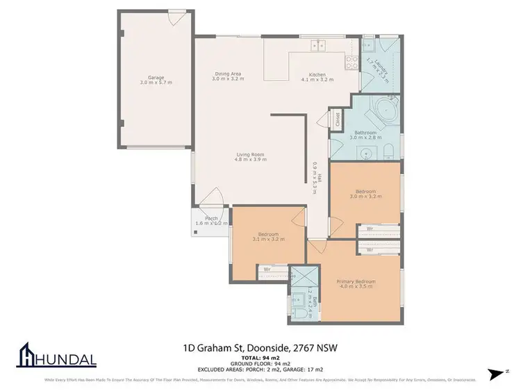Floorplan of Homely villa listing, 1D Graham Street, Doonside NSW 2767