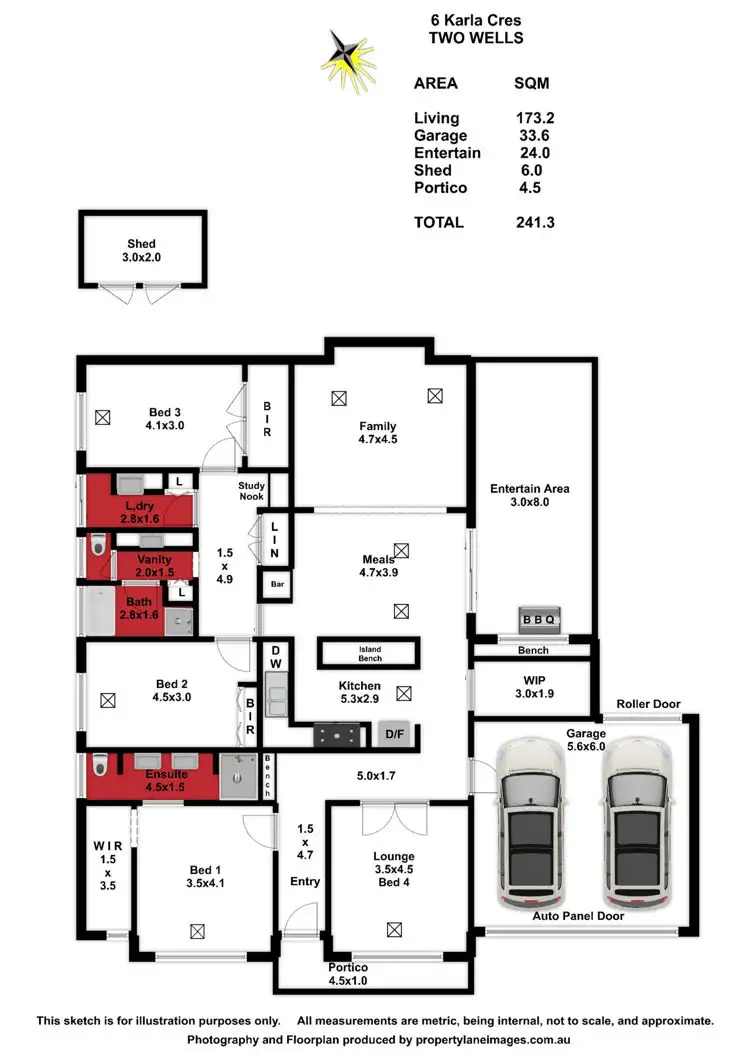 Floorplan of Homely house listing, 6 Karla Crescent, Two Wells SA 5501