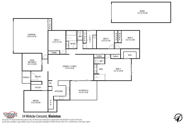 Floorplan of Homely house listing, 34 Webcke Crescent, Kleinton QLD 4352