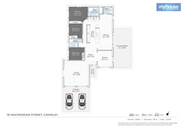 Floorplan of Homely house listing, 19 Macrossan Street, Cranley QLD 4350