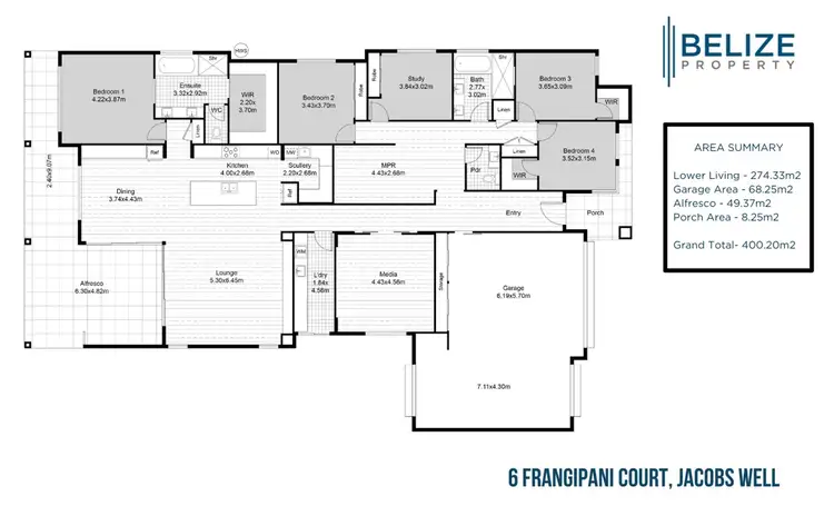 Floorplan of Homely house listing, 6 Frangipani Court, Jacobs Well QLD 4208