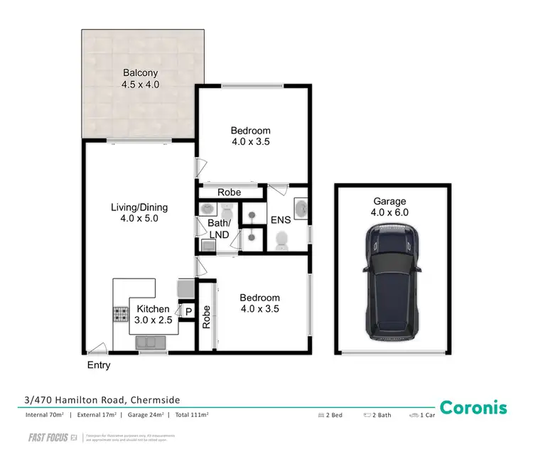 Floorplan of Homely unit listing, 3/470 Hamilton Rd, Chermside QLD 4032