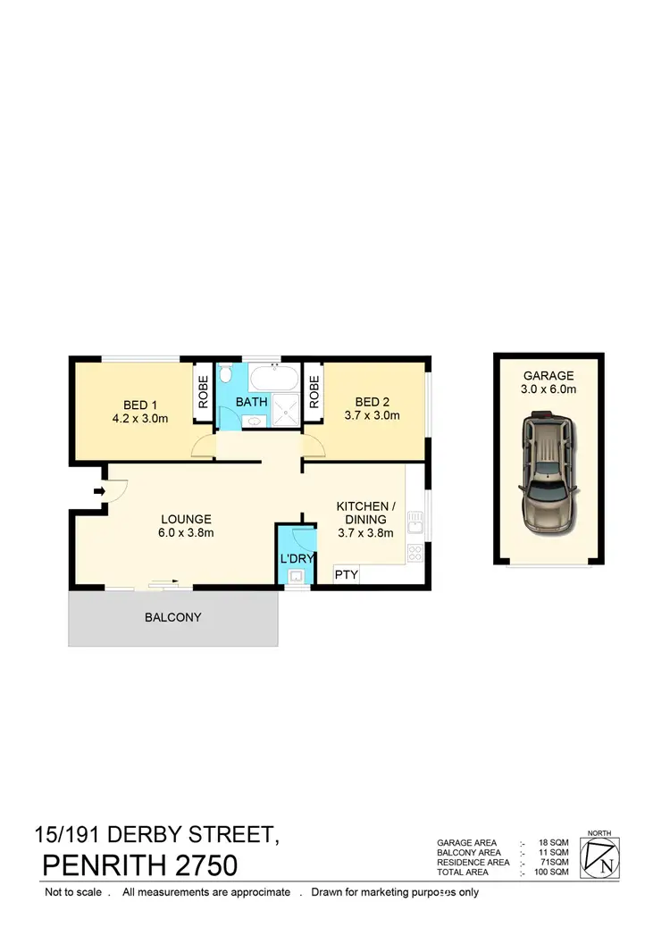 Floorplan of Homely unit listing, 15/191 Derby Street, Penrith NSW 2750