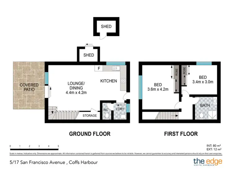 Floorplan of Homely townhouse listing, 5/17 San Francisco Avenue, Coffs Harbour NSW 2450